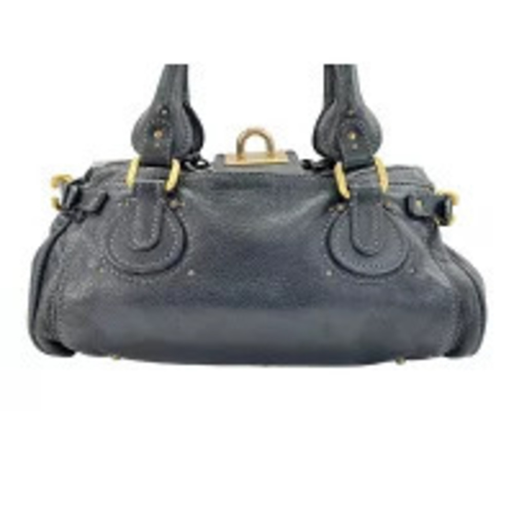 Chloe Leather Paddington Handbag Black